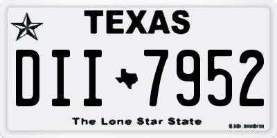 TX license plate DII7952