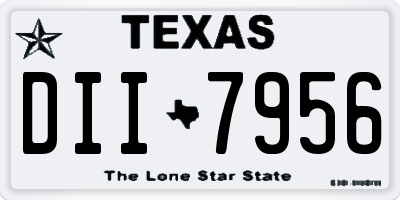 TX license plate DII7956