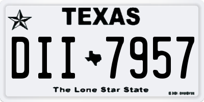 TX license plate DII7957