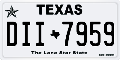 TX license plate DII7959