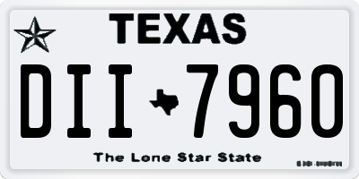 TX license plate DII7960