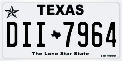 TX license plate DII7964