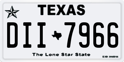 TX license plate DII7966