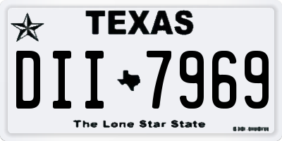 TX license plate DII7969