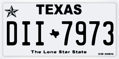 TX license plate DII7973