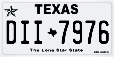 TX license plate DII7976