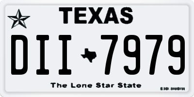 TX license plate DII7979