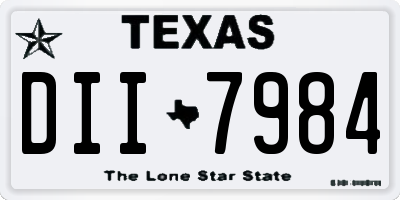 TX license plate DII7984
