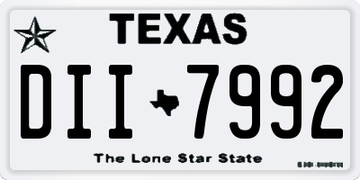TX license plate DII7992
