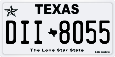 TX license plate DII8055