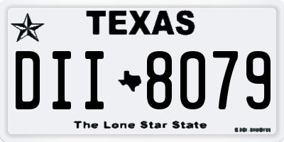 TX license plate DII8079
