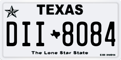 TX license plate DII8084