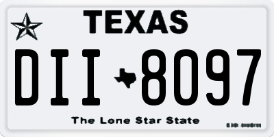 TX license plate DII8097