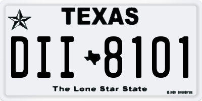 TX license plate DII8101