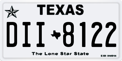 TX license plate DII8122