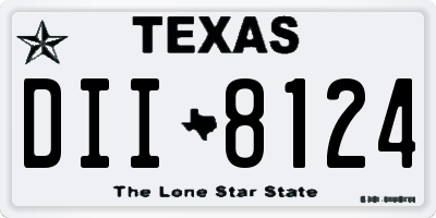 TX license plate DII8124