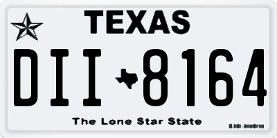 TX license plate DII8164