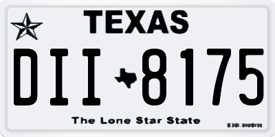 TX license plate DII8175