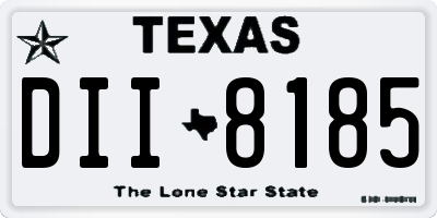 TX license plate DII8185