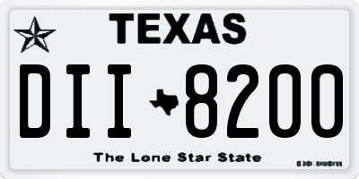 TX license plate DII8200