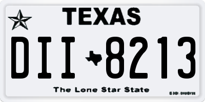 TX license plate DII8213