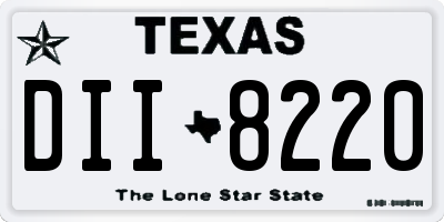 TX license plate DII8220