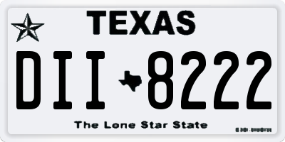 TX license plate DII8222