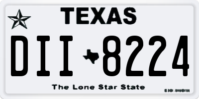 TX license plate DII8224