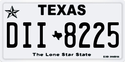TX license plate DII8225