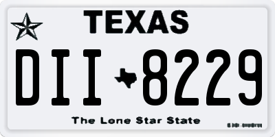 TX license plate DII8229