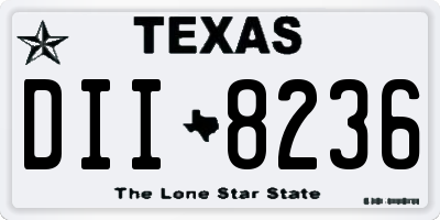 TX license plate DII8236