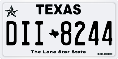 TX license plate DII8244