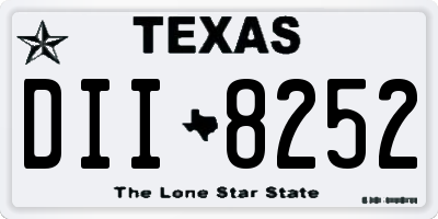 TX license plate DII8252