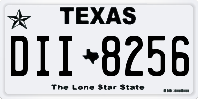 TX license plate DII8256
