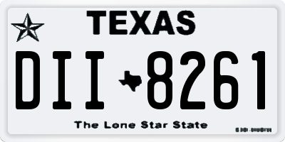 TX license plate DII8261