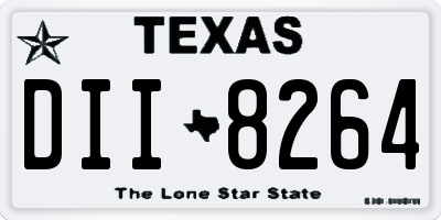 TX license plate DII8264