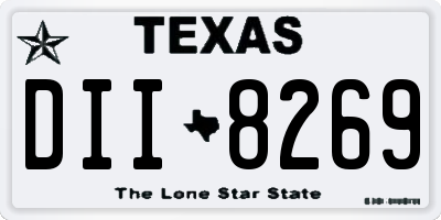 TX license plate DII8269