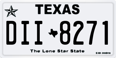 TX license plate DII8271