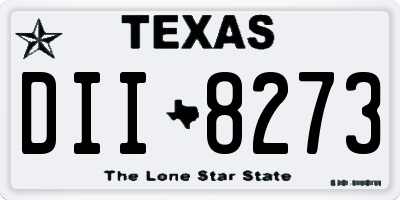 TX license plate DII8273