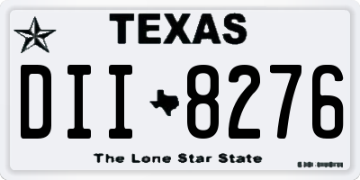 TX license plate DII8276
