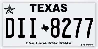 TX license plate DII8277