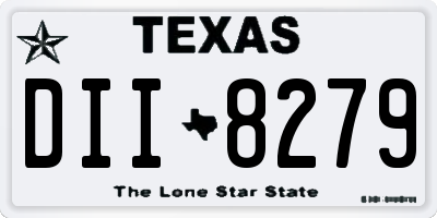 TX license plate DII8279