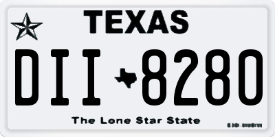 TX license plate DII8280