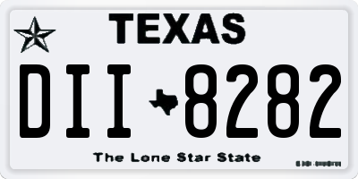 TX license plate DII8282