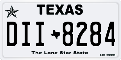 TX license plate DII8284