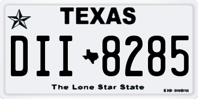 TX license plate DII8285