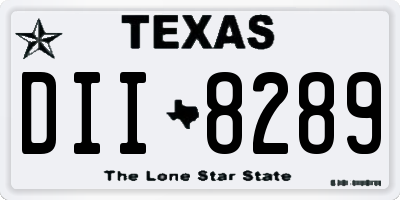 TX license plate DII8289
