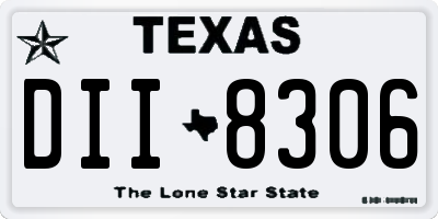 TX license plate DII8306