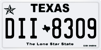 TX license plate DII8309