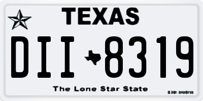 TX license plate DII8319
